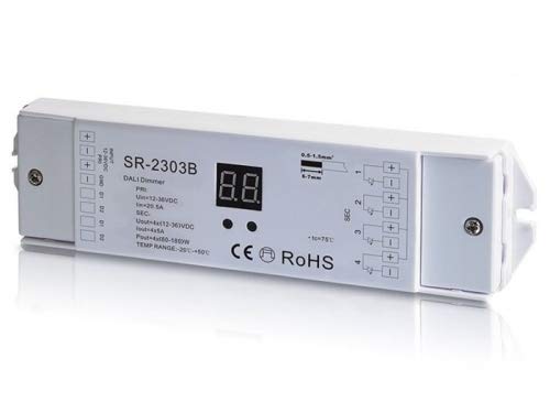 YULED SR-2303B DALI DT6 LED Controller Decoder 4-Kanal 4x5A max. 20A Adresse einstellbar 12-36V R-G-B-W für LED Streifen oder Niedervolt Lampen LED-Leuchten Dimmer YULED SR-2303B DALI DT6 LED Controller Decoder 4-Kanal 4x5A max. 20A Adresse einstellbar 12-36V R-G-B-W für LED Streifen oder Niedervolt Lampen LED-Leuchten Dimmer von YULED