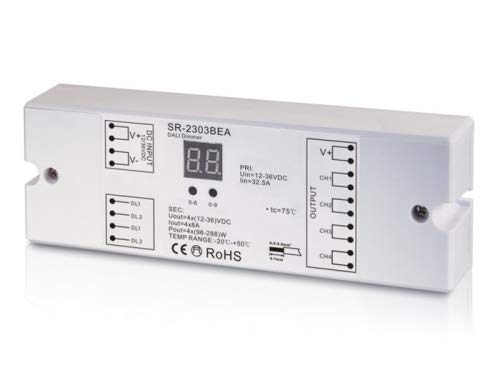 YULED SR-2303BEA DALI DT6 LED Controller Decoder 4-Kanal 4x8A max. 32A Adresse einstellbar 12-36V R-G-B-W für LED Streifen oder Niedervolt Lampen LED-Leuchten Dimmer… YULED SR-2303BEA DALI DT6 LED Controller Decoder 4-Kanal 4x8A max. 32A Adresse einstellbar 12-36V R-G-B-W für LED Streifen oder Niedervolt Lampen LED-Leuchten Dimmer… von YULED