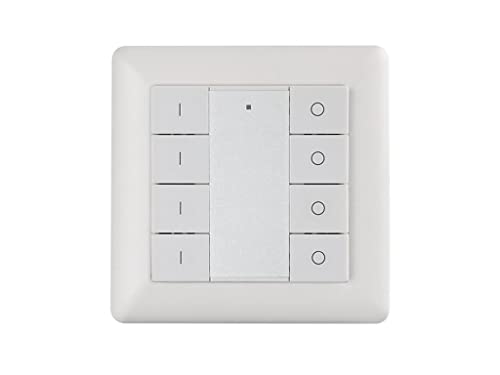 YULED SR-2402-G4 DALI Wandschalter Dimmer, 4 Gruppen, 55mm Maß - Hochwertiger DALI-Wandschalter-Dimmer 4 Gruppen von YULED
