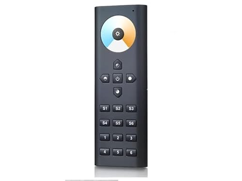 YULED SR-2819CCT LED 2-Kanal Dimmer Fernbedienung CCT 6-Zonen 6-Speicherplätze 868MHz 40m Reichweite von YULED