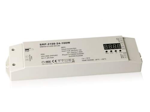 YULED SRP-2108-24-100 DMX512 Power-Controller inkl. Netzteil 96W 4-Kanal 24Volt DC Dimmkurve einstellbar PWM 16 Bit PWM Frequenz einstellbar YULED SRP-2108-24-100 DMX512 Power-Controller inkl. Netzteil 96W 4-Kanal 24Volt DC Dimmkurve einstellbar PWM 16 Bit PWM Frequenz einstellbar von YULED