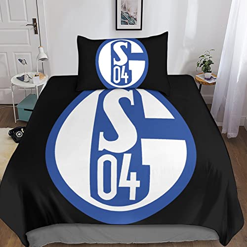 YULEDI Schalke Kinder Bettbezug Set Startseite Satz, Bettwäsche Satz Moderne Bettbezug Für Jugendliche Jugend Mädchen Jungen, Startseite Schlafzimmer Dekor Single（135x200cm） von YULEDI