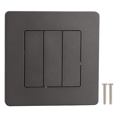 3 Gang Smart Control Panel App Timing Switch Panel intelligente AC100-240V für Zuhause (Grau) von YULEESIYIP