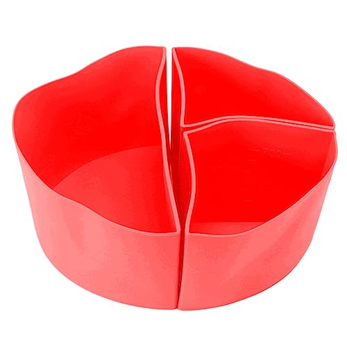 3 in 1 Slow Cooker Liner 6QT Silicon -Topf -Teiler leicht zu reinigen Kochzubehör für Heimrestaurant (Red) von YULEESIYIP