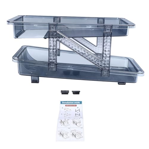 Auto Rolling Soda Dose Dispenser Blue Organizer Spenser 2 Tier einstellbare Breite Getränkebehälterhalter für Kühlschrank von YULEESIYIP