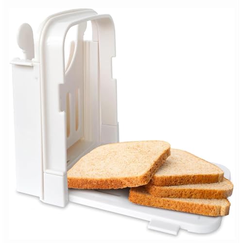 Brot r hausgemachte Kunststoffhandbuch faltbarer Brotschneider Sandwich umweltfreundlich Weiß von YULEESIYIP