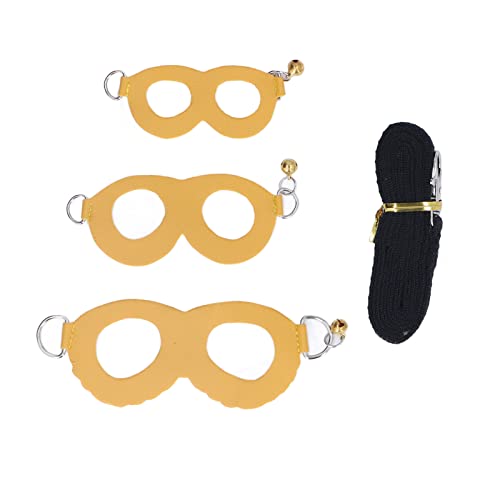 Hamster Harness Leash Vest Set Soft Leather Chest Strap with Bells for Walking PET SMALL Animals (Yellow) von YULEESIYIP