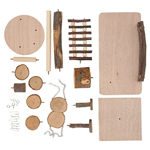 Hamster Holzspielplattform Holz Leiter Set Spaß Klettern Spielzeug Haustier Hamster Spielplatz von YULEESIYIP