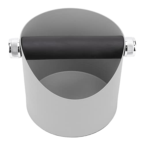 Kaffee Klopfen Schlacke Eimer Langlebige Nicht -Schlupf -Kapazität Leicht zu reinigen breite Anwendbarkeit Kaffeebox Metall Gummi Home kleine Anti -Schlupf -Kaffeemaschine Erde (Grau) von YULEESIYIP