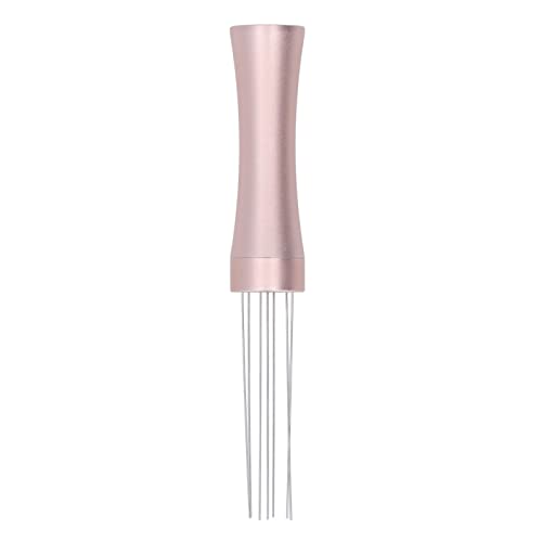 Kaffee Nadel Typ Distributor Edelstahl Aluminium Legierung Kaffee Pulver Rühren Werkzeug Siebträger Geeignet (Rose Gold) von YULEESIYIP