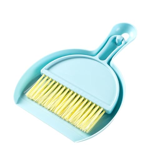 Mini Dustpane Pinsel Set Compact Multifunktionaler Tischreiniger Kleiner Besenstaub Pfanne Reinigung Tastatur (Blue) von YULEESIYIP