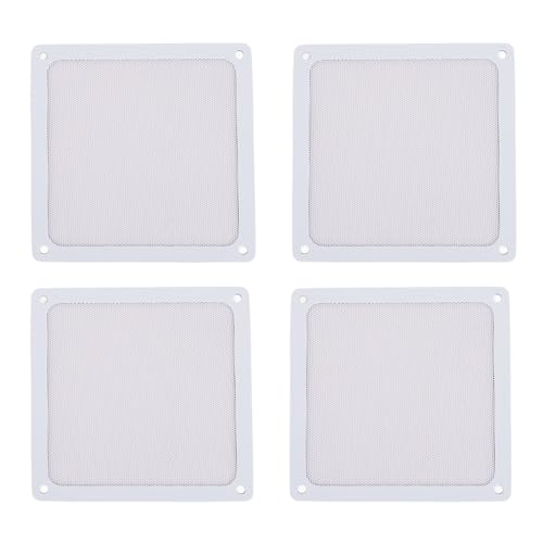 PC -Lüfterstaubfilter Magnetischer Rahmen Fine Mesh PVC Computer Lüfterfiltergrills für PC -Fall Lüfter Hühner Coop Entlüftung 5.51X5.51in 4pcs anwendbar (Weiß) von YULEESIYIP