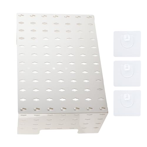 Pegboard -Wandmontage -Display Multi -Funktion Lagernregal Gashochwasser Rohrrohrabdeckung mit Klebstoffpolstern (Large Size (37.4 X 18.9 X 6.7in)) von YULEESIYIP