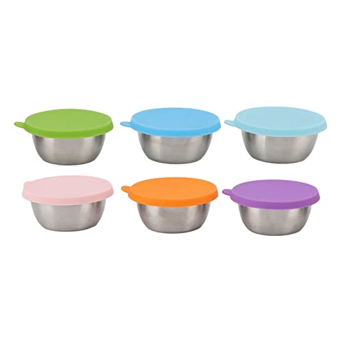 Salat Dressing Behälter Edelstahl Silikon Deckel Mehrzweck kleine Gewürz behälter Küche Essen von YULEESIYIP