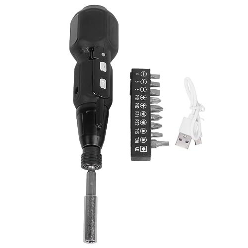 Schnurloses Elektroschraubendreher LED LEG LUGLEY STAHL USB -Ladung 2 in 1 Stromset Schwarz von YULEESIYIP