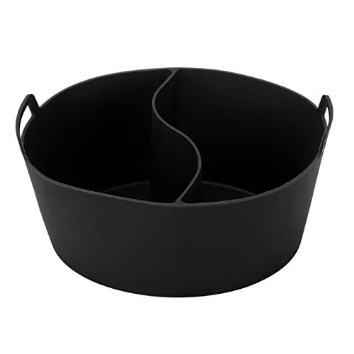 Slow Cooker Liner Silicon Leckdofter wiederverwendbarer Wärme -Topf -Divider -Liner zum Kochen verschiedener Mahlzeiten einfach sauberes Essen. (Black) von YULEESIYIP