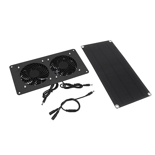 Solar angetriebener Auspuffventilator Effizienter Doppelventilator Lüftung Solar Professional für Gewächshausschuppen Scheunen Chicken Coop von YULEESIYIP