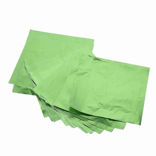 Square Candy Sweets Chocolate Lolly Foil Wrapper 100pcs Multicolors (Green) von YULEESIYIP