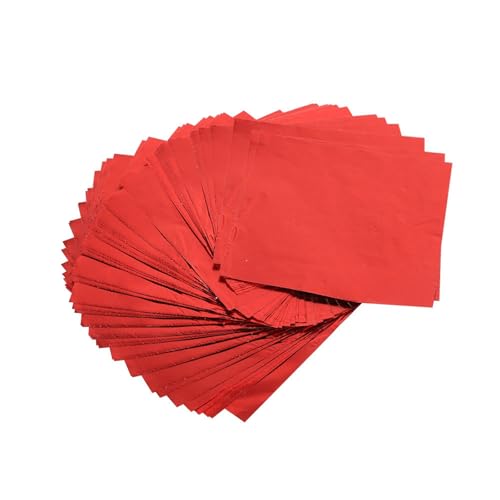 Square Candy Sweets Chocolate Lolly Foil Wrapper 100pcs Multicolors (Red) von YULEESIYIP