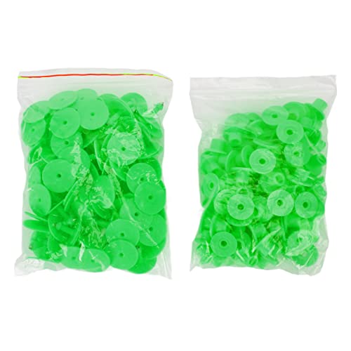 Tierstock Tierrohr -Ohr -Tags leicht zu unterscheiden und mit 100 pcs Kunststoff keine Wortohr -Tags für Fuchsschweinsschaf -Rinder zu unterscheiden (Green) von YULEESIYIP