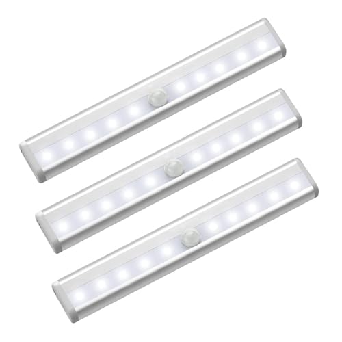 Under Cabinet Lights Motion Sensor 10LED Light Strips for Pantry Closet Kitchen Bathroom Wireless Auto On Off Magnetic Cabinet Lighting von YULEESIYIP