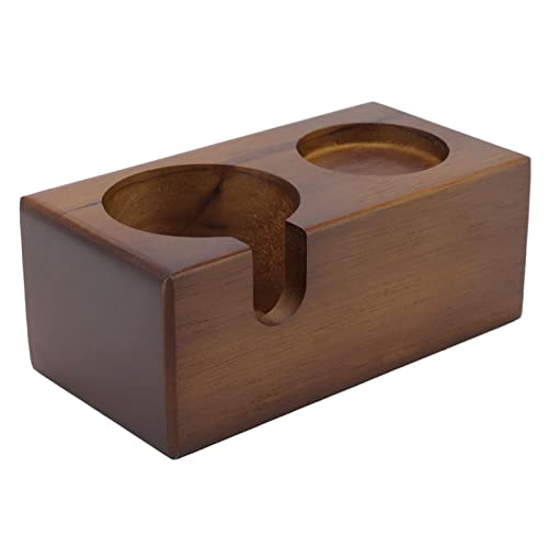 WOODEN COFFEE TAMPER HOLDER TAMPING STATION FOR ESPRESSO MACHINE HANDLES (Brown) von YULEESIYIP