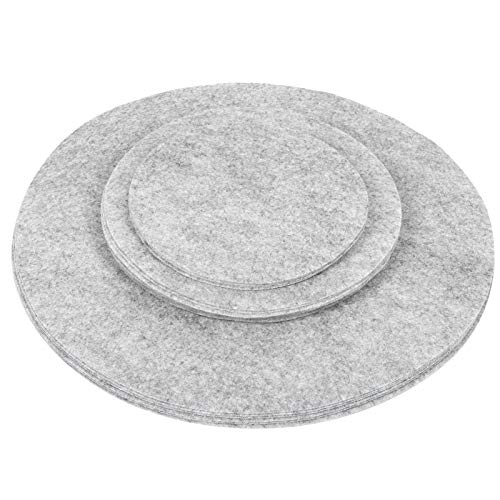 Weiche Filzplatten -Trenner Pfannenabscheider -Pads schützen Kochgeschirr Stapelschutzgrau (24PCS) von YULEESIYIP