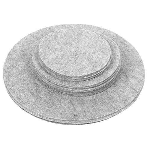 Weiche Filzplatten -Trenner Pfannenabscheider -Pads schützen Kochgeschirr Stapelschutzgrau (48PCS) von YULEESIYIP