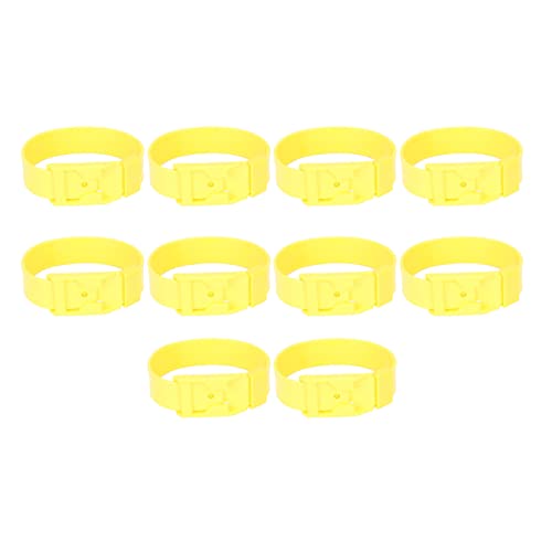 YULEESIYIP 10pcs Ziegenkragen Schafausweis -Bänder Viehzuchtmarkierungsring -Landwirtschaftsausrüstung für die Überwachung und Verwaltung des Gesundheitszustands (36cm Yellow) von YULEESIYIP