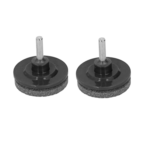 YULEESIYIP 2 Stück Rasenmäher-Spitzer Edelstahl ABS-Bohr Blatt Zubehör für Garten Hof (Black) von YULEESIYIP