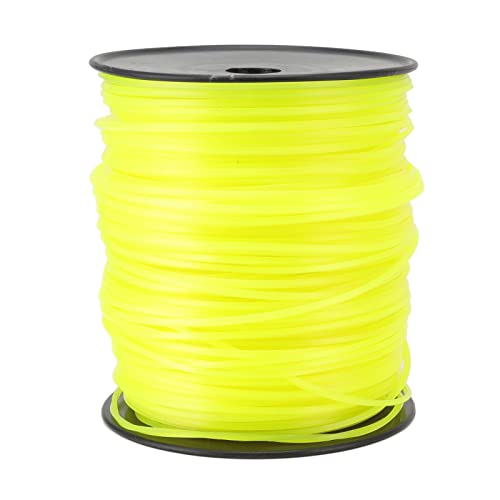 YULEESIYIP 3 mm Fadentrimmerschnur, hocheffiziente quadratische Rasenmäherschnur aus Nylon für Unkrautfresser, Craftsman, Gelb (270m/295.28yd) von YULEESIYIP