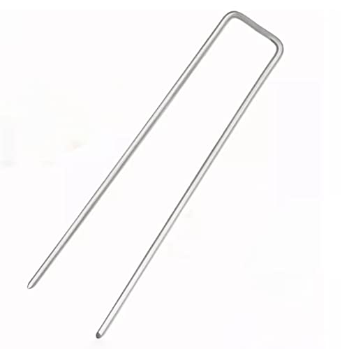 YULEESIYIP 50PCS U Type Turf Nails Galvanized Steel Proof Garden Stakes for Securing Fences Weed Barrier von YULEESIYIP