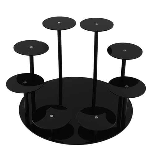 YULEESIYIP Acryl Cupcake Ständer stabil rund Figur Display für Hochzeit Geburtstag Party (Black) von YULEESIYIP