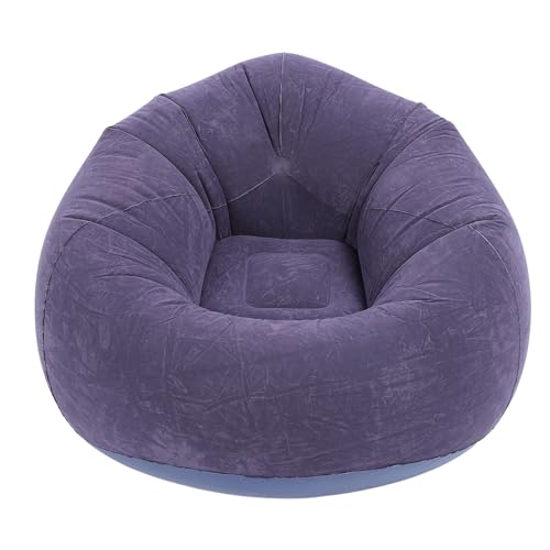 YULEESIYIP Aufblasbarer Lounge -Stuhl Verblöste PVC Tragbares Blow -Up -Sofa Wohnzimmer 29.53x29.53x17.72in (Dunkelblau) von YULEESIYIP