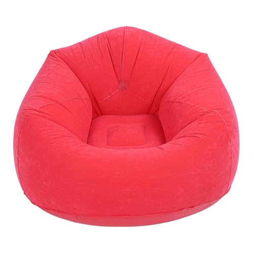 YULEESIYIP Aufblasbarer Lounge -Stuhl Verblöste PVC Tragbares Blow -Up -Sofa Wohnzimmer 29.53x29.53x17.72in (Rot) von YULEESIYIP