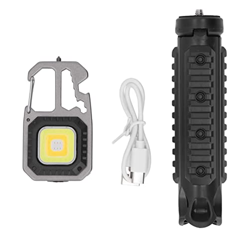 YULEESIYIP COB kleine Taschenlampen wiederaufladbare multifunktionale tragbare Taschenleuchte zum Camping Silberschwarz YULEESIYIP COB kleine Taschenlampen wiederaufladbare multifunktionale tragbare Taschenleuchte zum Camping Silberschwarz von YULEESIYIP