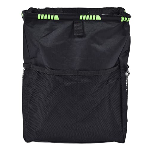 YULEESIYIP Car Garbage Storage Bag Portable Oxford Fabric Black Auto Litter Bin with Lid Pockets von YULEESIYIP