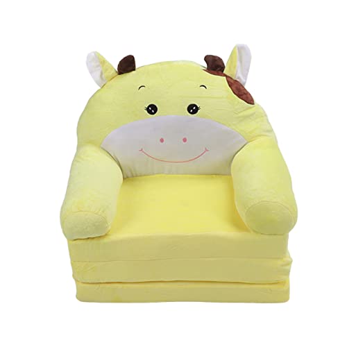 YULEESIYIP Cartoon Kinder Sofa Faltbare Kuh 2 in 1 Flip Open Couch Rückenlehne Sessel Bett für Kinder (Dreifachschicht) von YULEESIYIP