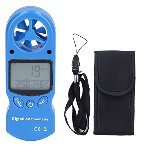 YULEESIYIP Digital Anemometer Windgeschwindigkeitsmesser hohe Genauigkeit Tragbare Handheldtemperatur Blau von YULEESIYIP