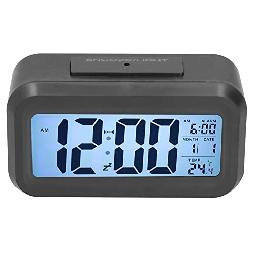 YULEESIYIP Digital Wecker LED LED Große Display Electronic Night Light Snooze Funktion Wecker für Schlafzimmer Home Office (Schwarz) von YULEESIYIP