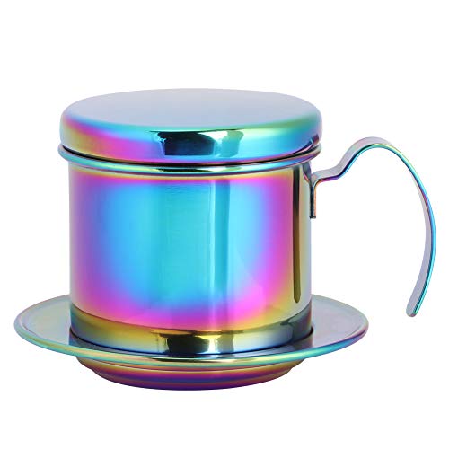 YULEESIYIP Edelstahl Kaffee Tropffilter Maker Pot Portable Design Home Kitchen Office Outdoor Nutzung (Bunt) von YULEESIYIP