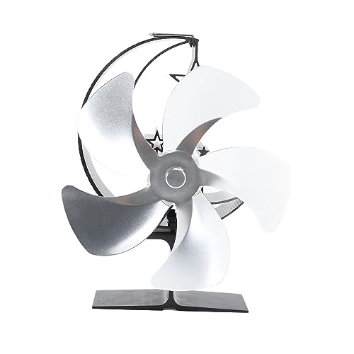 YULEESIYIP Holzbrenner Ventilator Ultraeffiziente Energiesparung Luftheizung Eisfischerei Camping (Silber) von YULEESIYIP