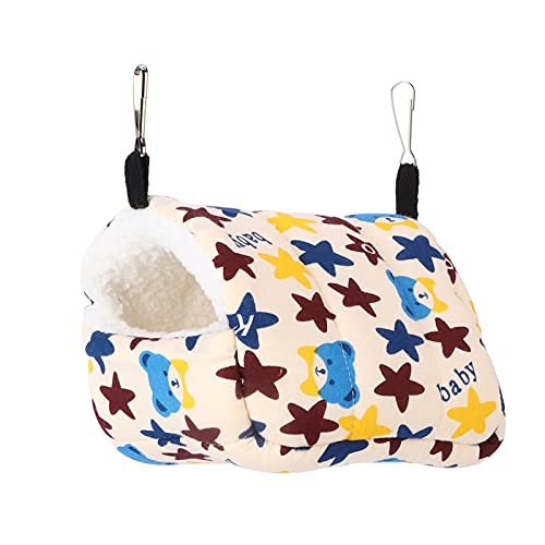 YULEESIYIP Kleine Haustier Hängende Baumwollhängematte Hamster warmes Bett für Ruhe für kleine Tiere geeignet (14 * 12 Sterne geformt) von YULEESIYIP