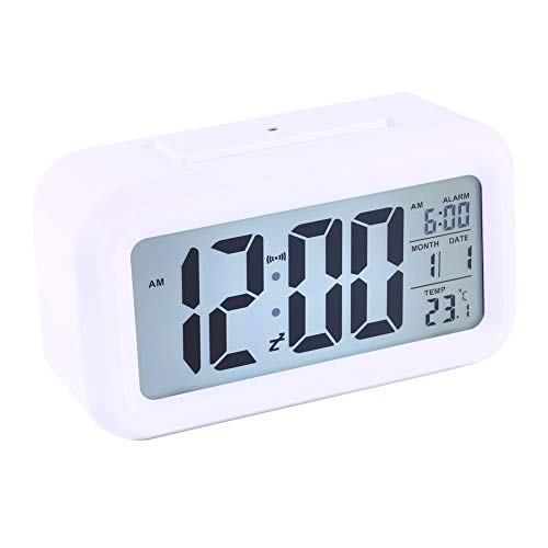 YULEESIYIP LED Digitale Wecker Großer LCD -Display -Timing -Funktion Perpetual Kalender Intelligent weiße Hintergrundbeleuchtung für Auto -Office Desk Home von YULEESIYIP