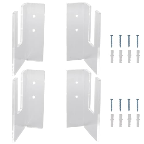 YULEESIYIP Skateboard Display Rack Set Wandmontierbarer Lagerorganisatorhalter für Garage Wohnzimmer (Transparent) von YULEESIYIP
