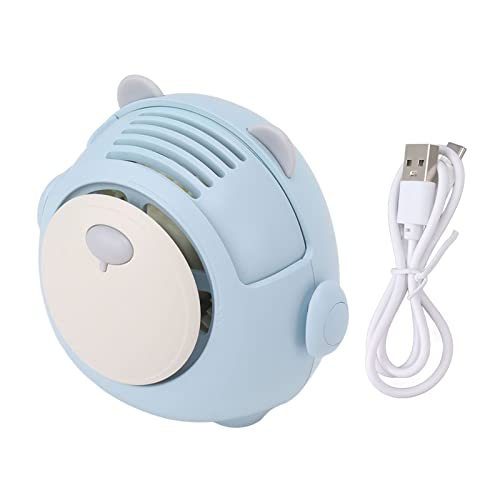 YULEESIYIP Tragbarer Nackenventilator Mini Hängende Necklüfter mit verstellbarem Lanyard USB wiederaufladbar 3 Windgeschwindigkeit für den Innenbereich im Freien (Himmelblau) von YULEESIYIP