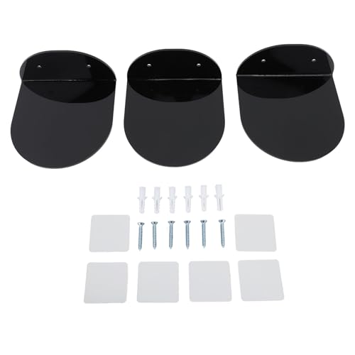 YULEESIYIP Wandlautsprecher schwimmende Regale Acryl -Displayständer - Minimalistische Moderne Wohnkultur für Babykamera Wecker (Schwarz) von YULEESIYIP