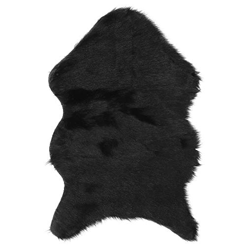 YULEESIYIP Weiche Teppiche künstliche Wolle Warmer Teppichstuhl Stuhl Abdeckung Teppich für Schlafzimmerbodensofa Wohnzimmer (Black) von YULEESIYIP