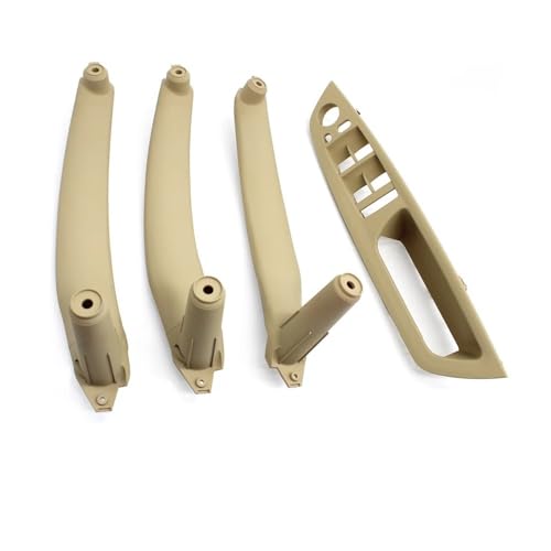 Innentürgriff Verbesserte LHD RHD Auto Innen Tür Pull Griff Innere Armlehne Panel Abdeckung Für X5 Für X6 E70 E71 E72 2007-2012 2013(RHD Beige set) von YULEGUDI