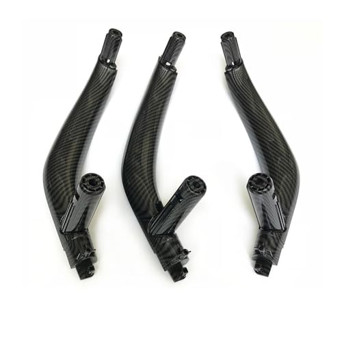 YULEGUDI Innentürgriff LHD RHD Auto Innentür Links Rechts Carbon Fiber Griff Mit Äußere Abdeckung Montage Set Für X5 X6 F15 F16 2014-2017 2018(RHDInside Handle Set) von YULEGUDI
